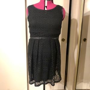 Crocheted black dress
